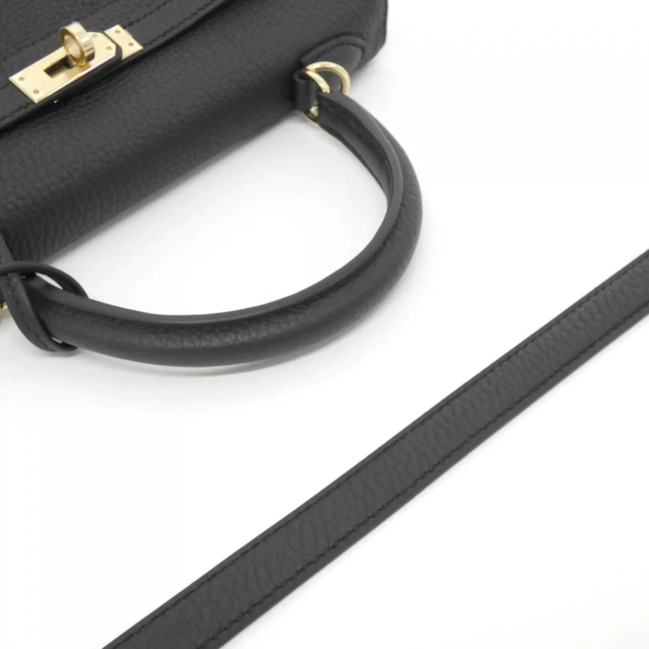 HERMES Kelly 手提包 Togo 黑色 Togo 牛皮 未使用品 - 縮圖 5