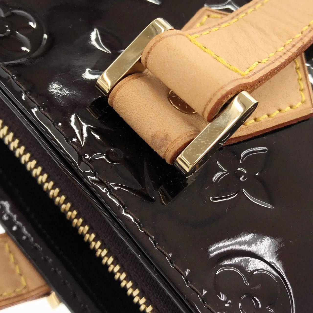LOUIS VUITTON M91999 手提包 Vernis 漆皮 黑色 Vernis 中古品A - 縮圖 6