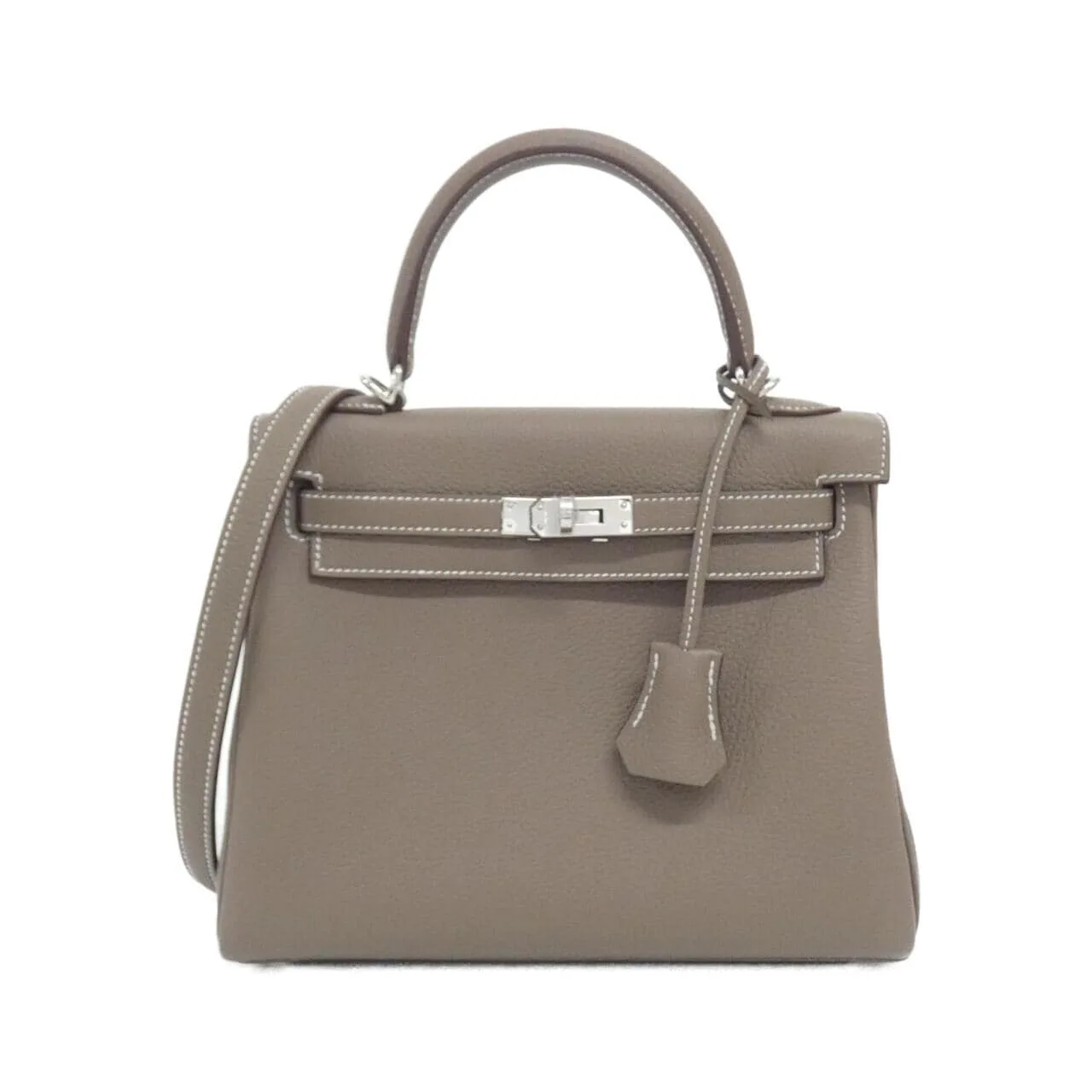 HERMES Kelly 044624CK Handbag Togo Etoupe