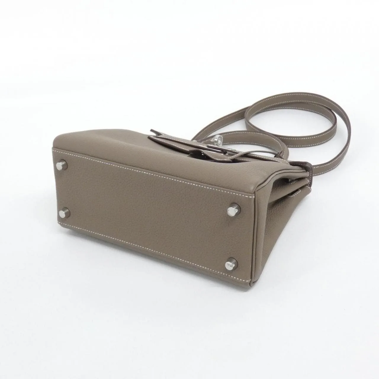HERMES Kelly 044624CK Handbag Togo Etoupe Togo 牛皮 未使用品 - 縮圖 3