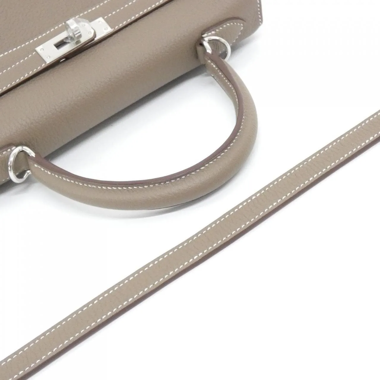 HERMES Kelly 044624CK Handbag Togo Etoupe Togo 牛皮 未使用品 - 縮圖 6