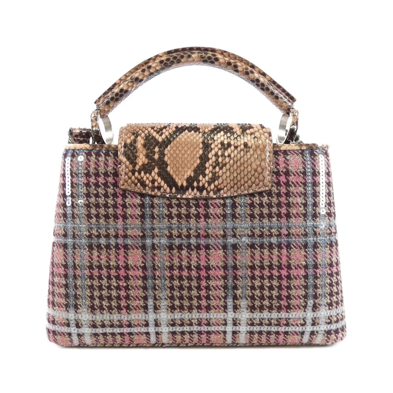 LOUIS VUITTON Capucines Handbag Leather Pink Leather Rank A - Thumbnail 2