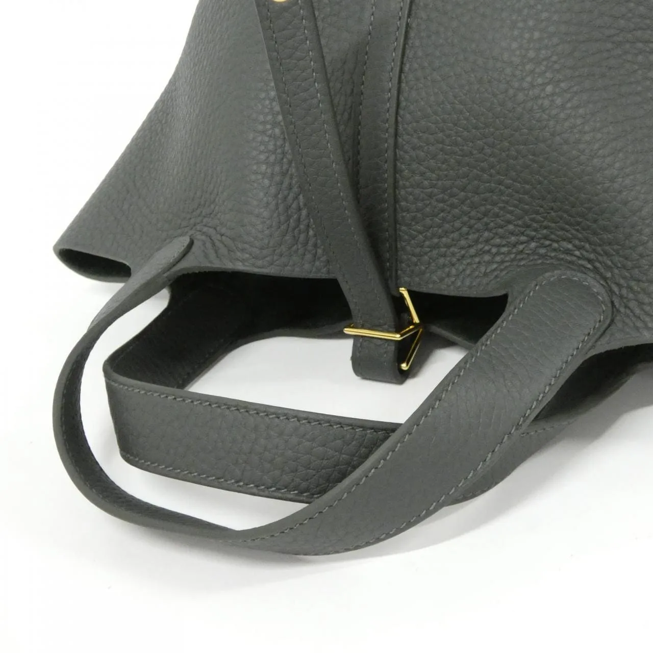 HERMES Picotin 056289CC Handbag Clemence Clemence 皮 未使用品 - 縮圖 4