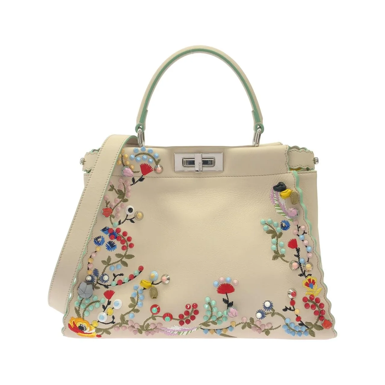 FENDI Peekaboo 8BN290 9YK 手提包 皮革