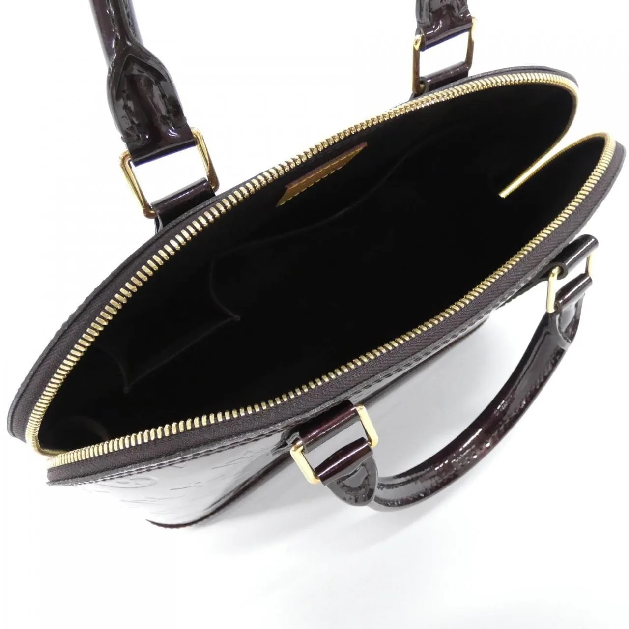 LOUIS VUITTON Alma M91691 手提包 Vernis 漆皮 黑色 Vernis 中古品A - 縮圖 6