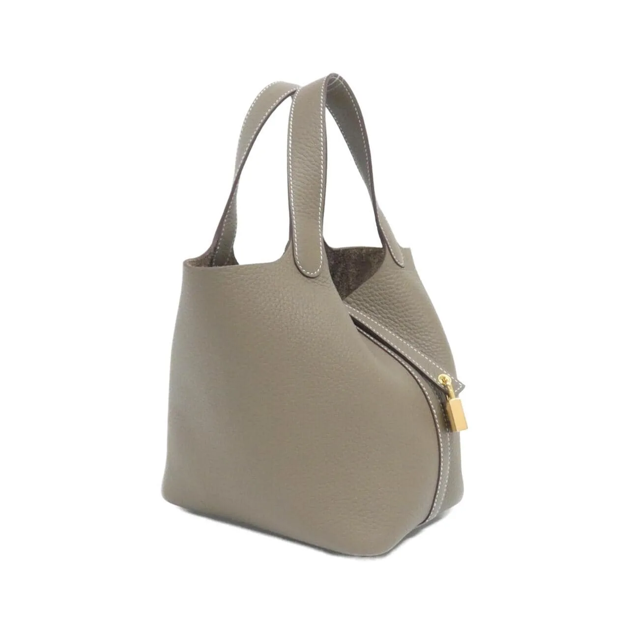 HERMES Picotin 056289CC Handbag Clemence Etoupe