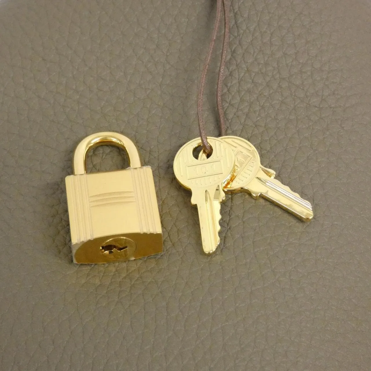 HERMES Picotin 056289CC Handbag Clemence Etoupe Clemence 皮 中古品A - 縮圖 5