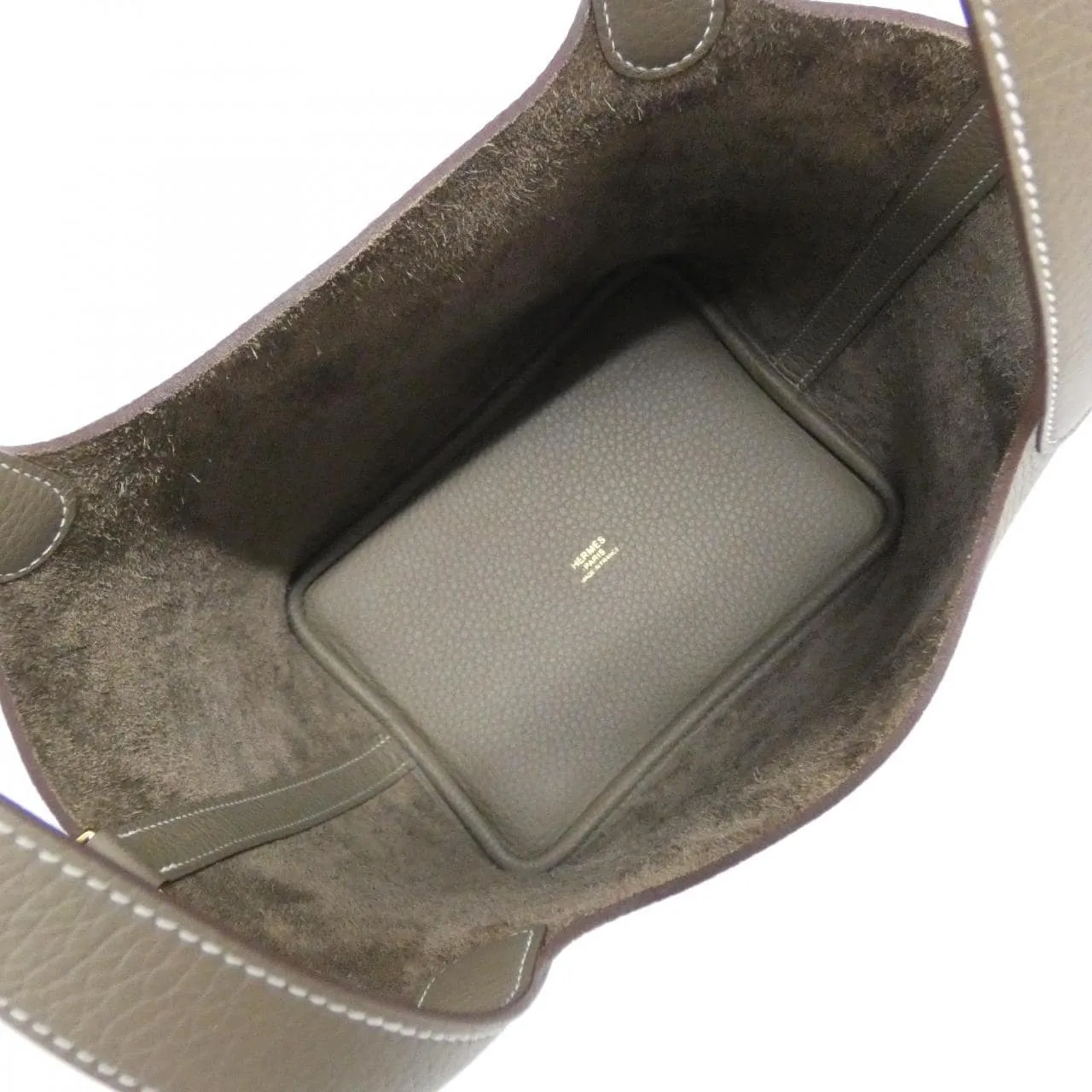 HERMES Picotin 056289CC Handbag Clemence Etoupe Clemence 皮 中古品A - 縮圖 7
