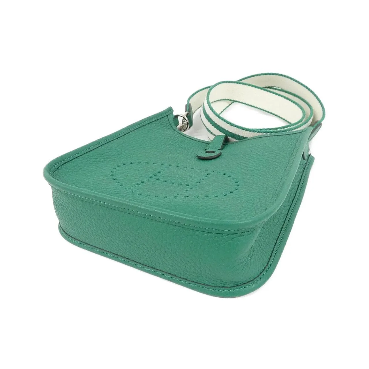 HERMES Evelyne 084554CK 肩背包 Clemence 白色 Clemence 皮 未使用品 - 縮圖 3