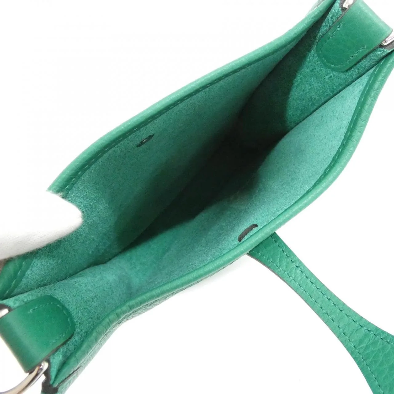 HERMES Evelyne 084554CK 肩背包 Clemence 白色 Clemence 皮 未使用品 - 縮圖 5