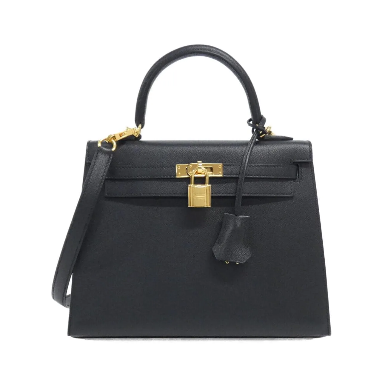 HERMES Kelly 080136CC Handbag Black