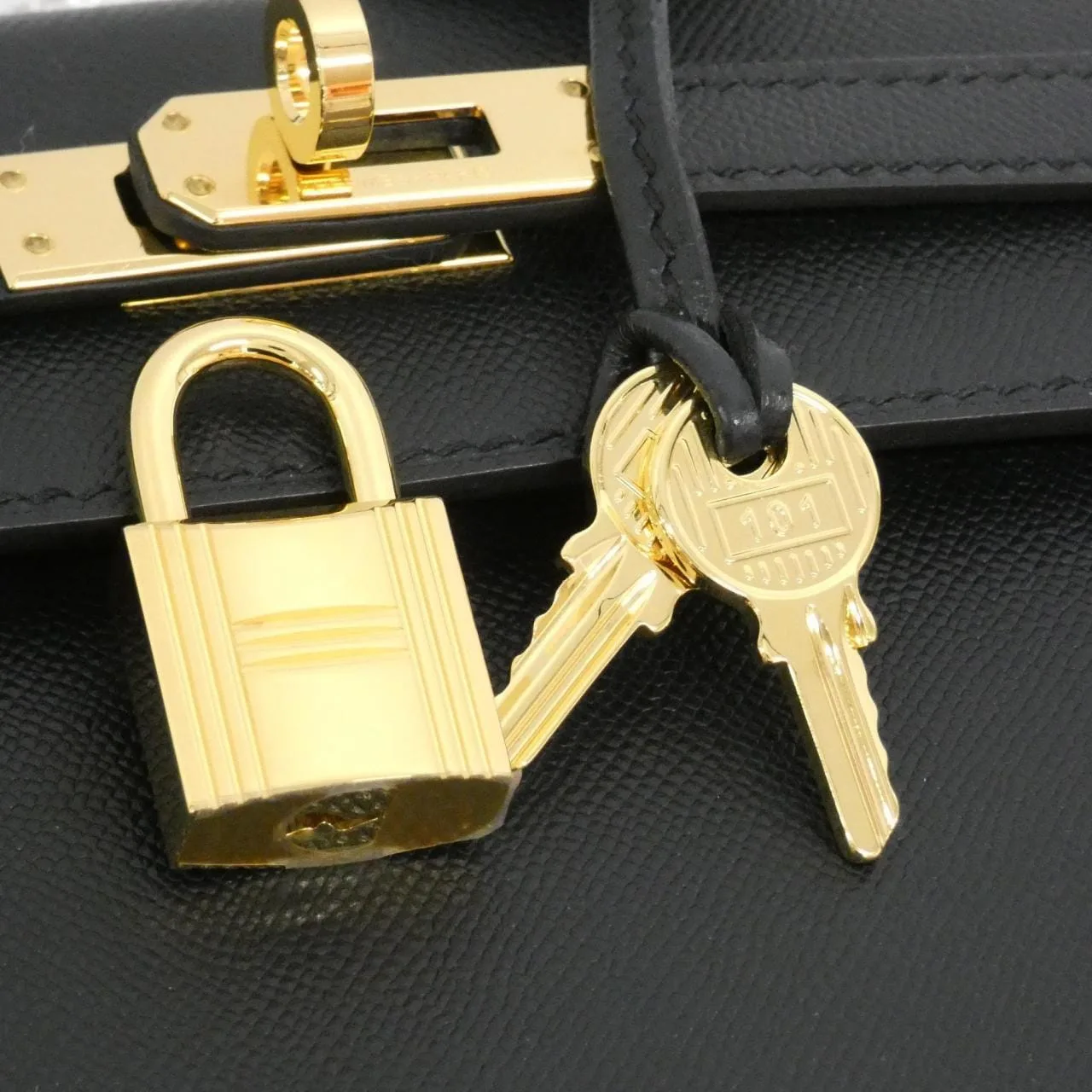 HERMES Kelly 080136CC Handbag Black Rank A - Thumbnail 4