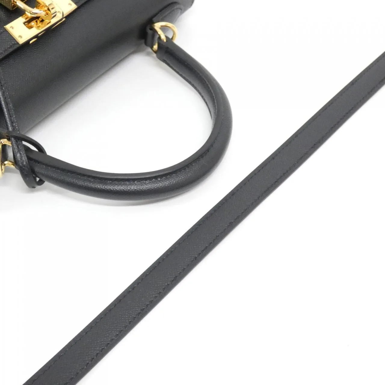 HERMES Kelly 080136CC Handbag Black Rank A - Thumbnail 5