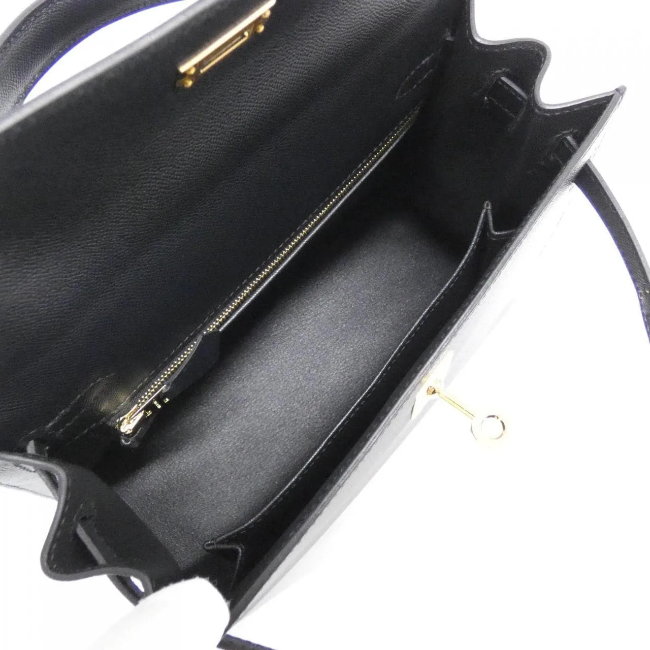 HERMES Kelly 080136CC Handbag Black Rank A - Thumbnail 6