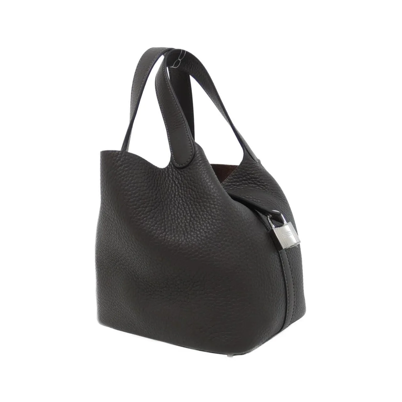 HERMES Picotin 056289CK Handbag Clemence Black