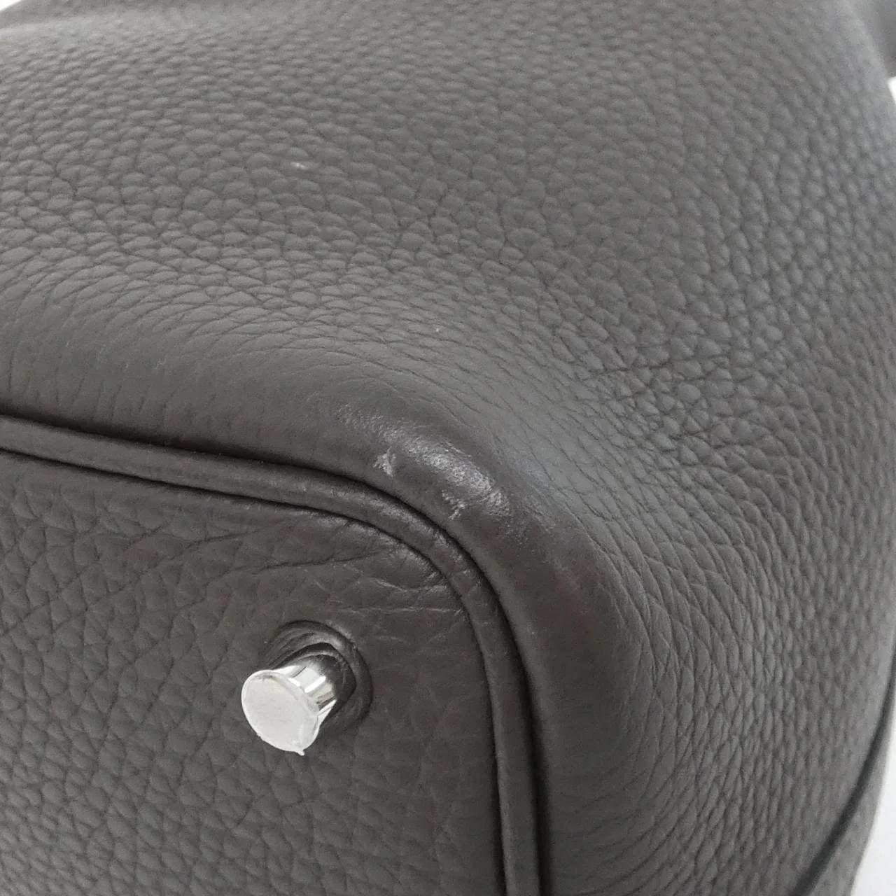 HERMES Picotin 056289CK Handbag Clemence 黑色 Clemence 皮 中古品A - 縮圖 2