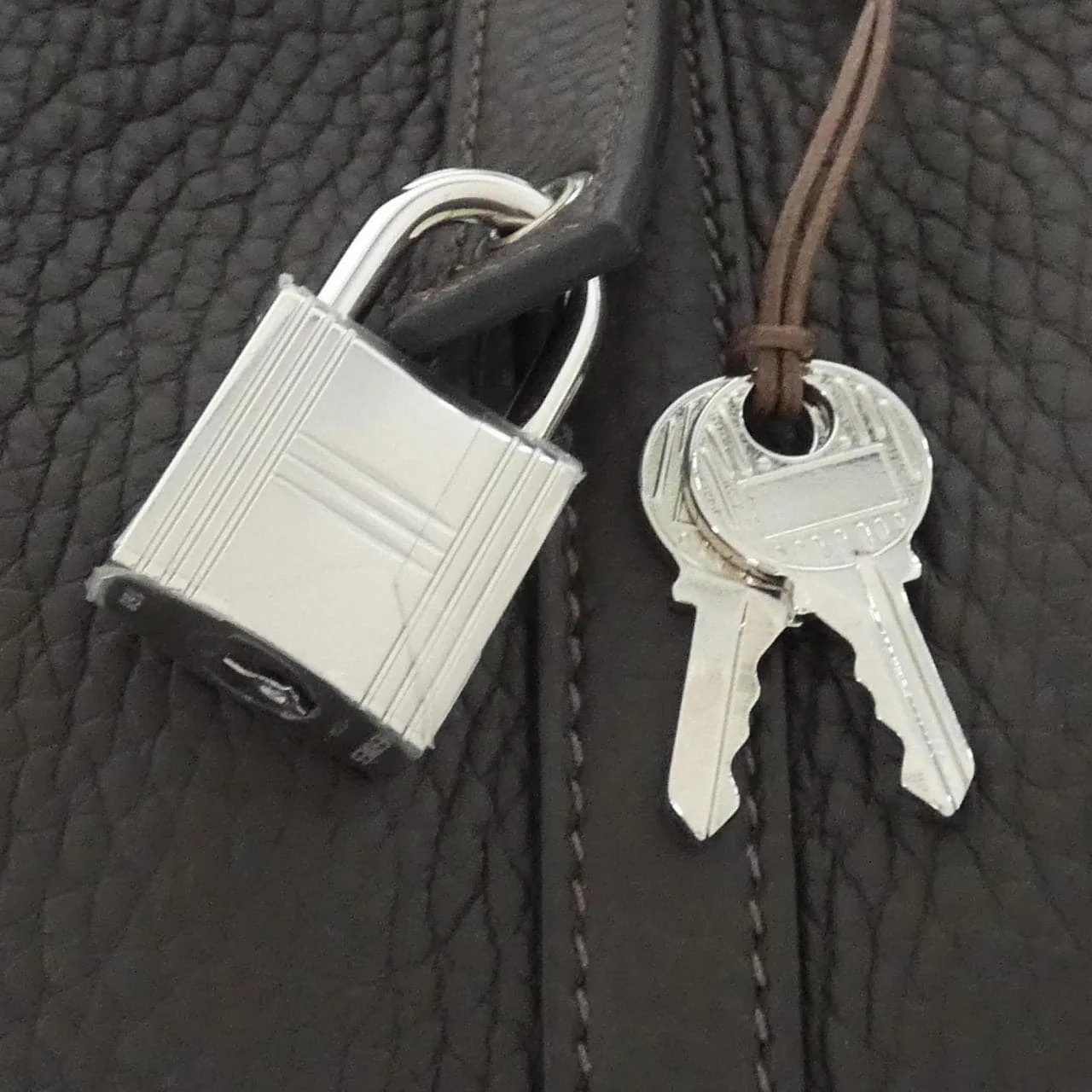HERMES Picotin 056289CK Handbag Clemence 黑色 Clemence 皮 中古品A - 縮圖 4