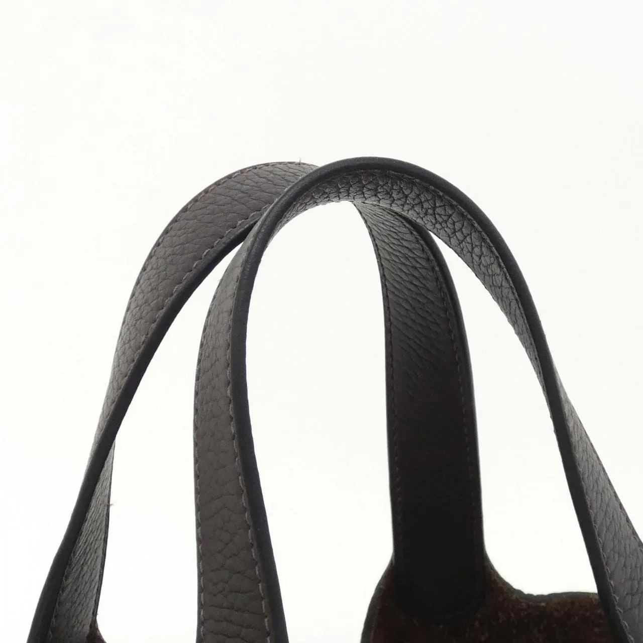 HERMES Picotin 056289CK Handbag Clemence 黑色 Clemence 皮 中古品A - 縮圖 6