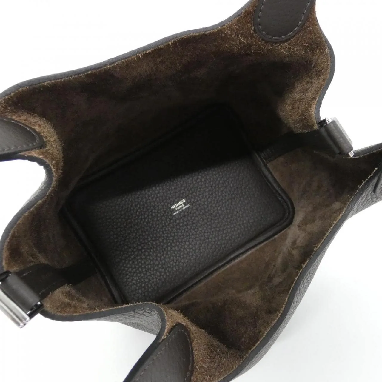 HERMES Picotin 056289CK Handbag Clemence 黑色 Clemence 皮 中古品A - 縮圖 7
