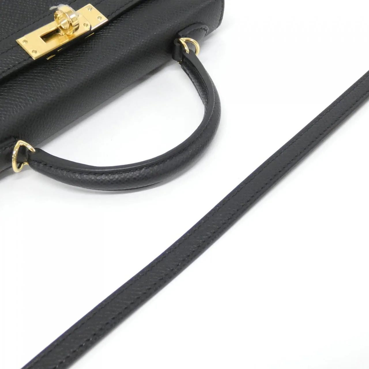 HERMES Kelly 071302CC Handbag Epsom Black Epsom Leather Unused - Thumbnail 4