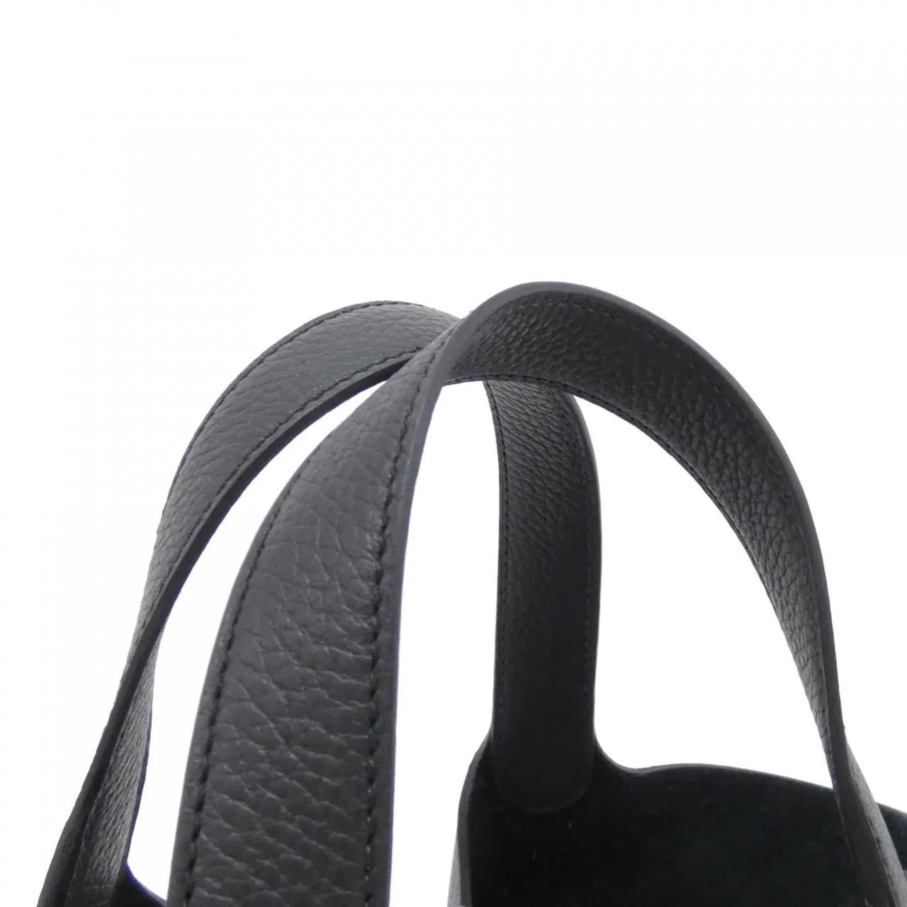 HERMES Picotin 056289CC Handbag Clemence 黑色 Clemence 皮 中古品A - 縮圖 4