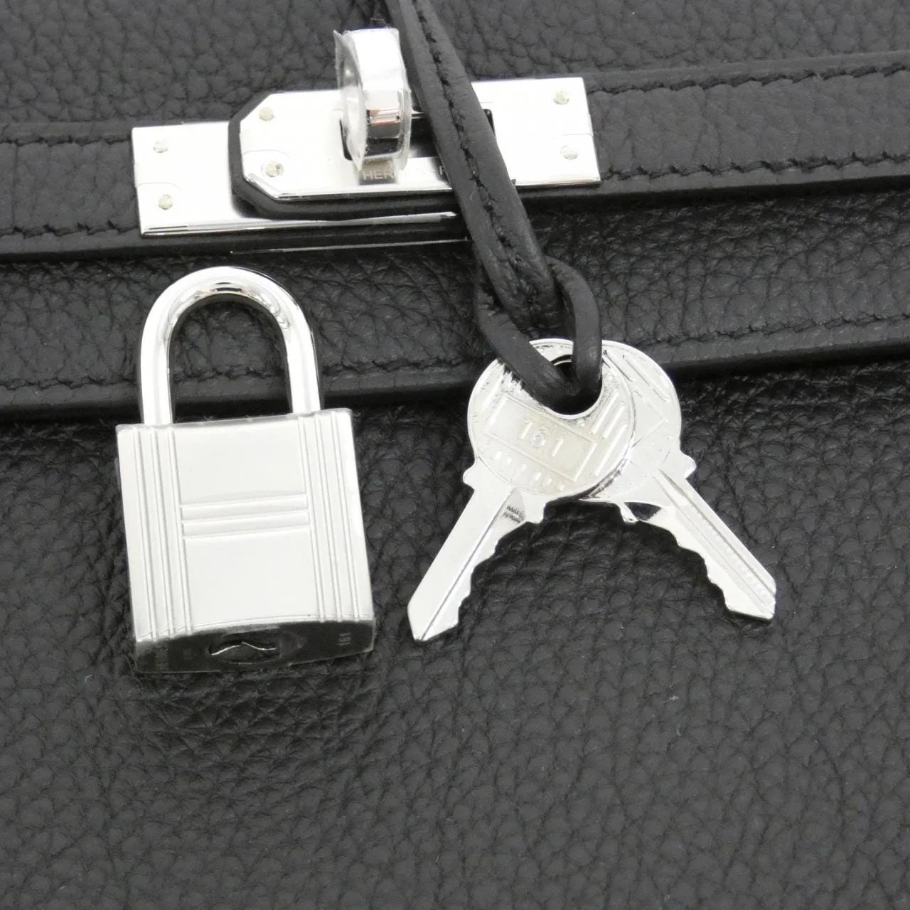 HERMES Kelly 044624CK Handbag Togo 黑色 Togo 牛皮 未使用品 - 縮圖 4