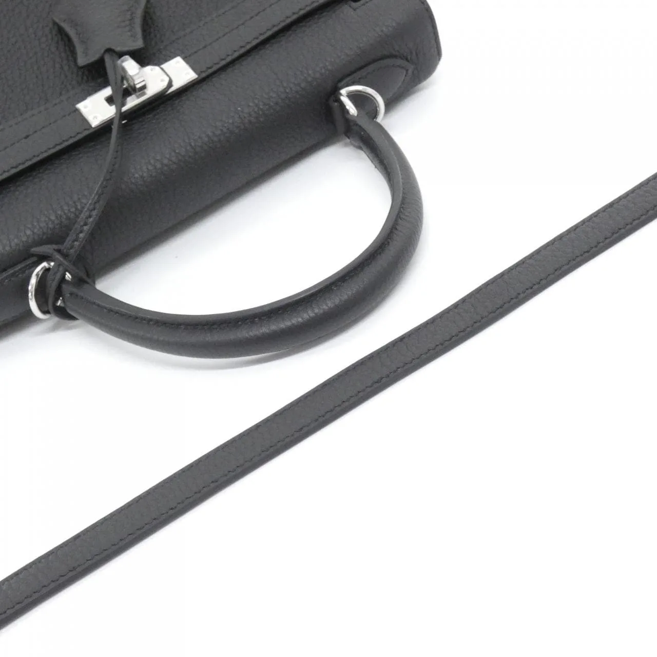 HERMES Kelly 044624CK Handbag Togo 黑色 Togo 牛皮 未使用品 - 縮圖 5