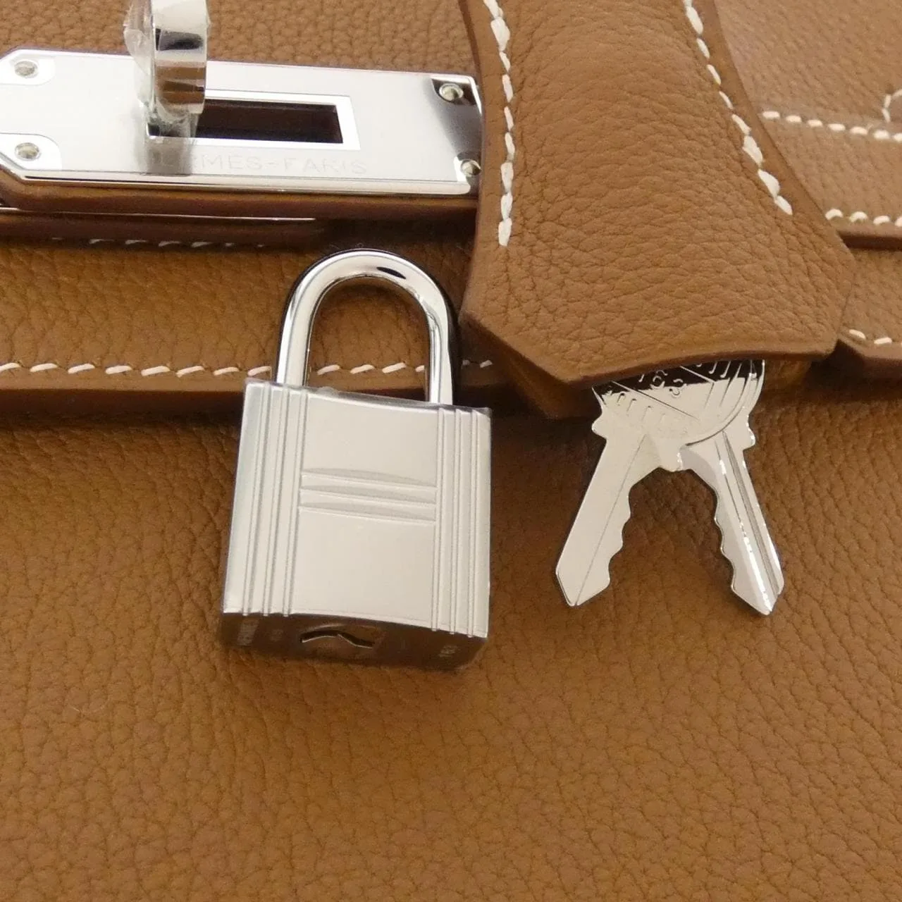 HERMES Birkin 030520CK Handbag Togo Gold Togo Leather Unused - Thumbnail 4