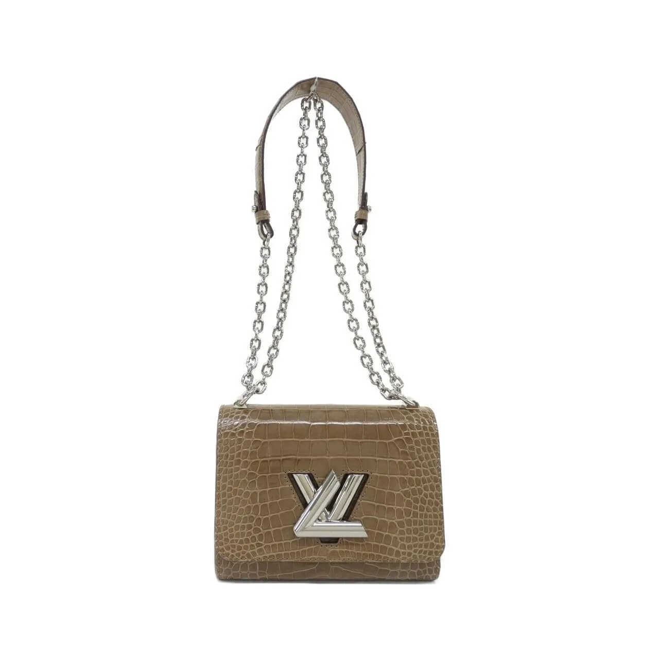 LOUIS VUITTON Twist 肩背包 皮革 Beige