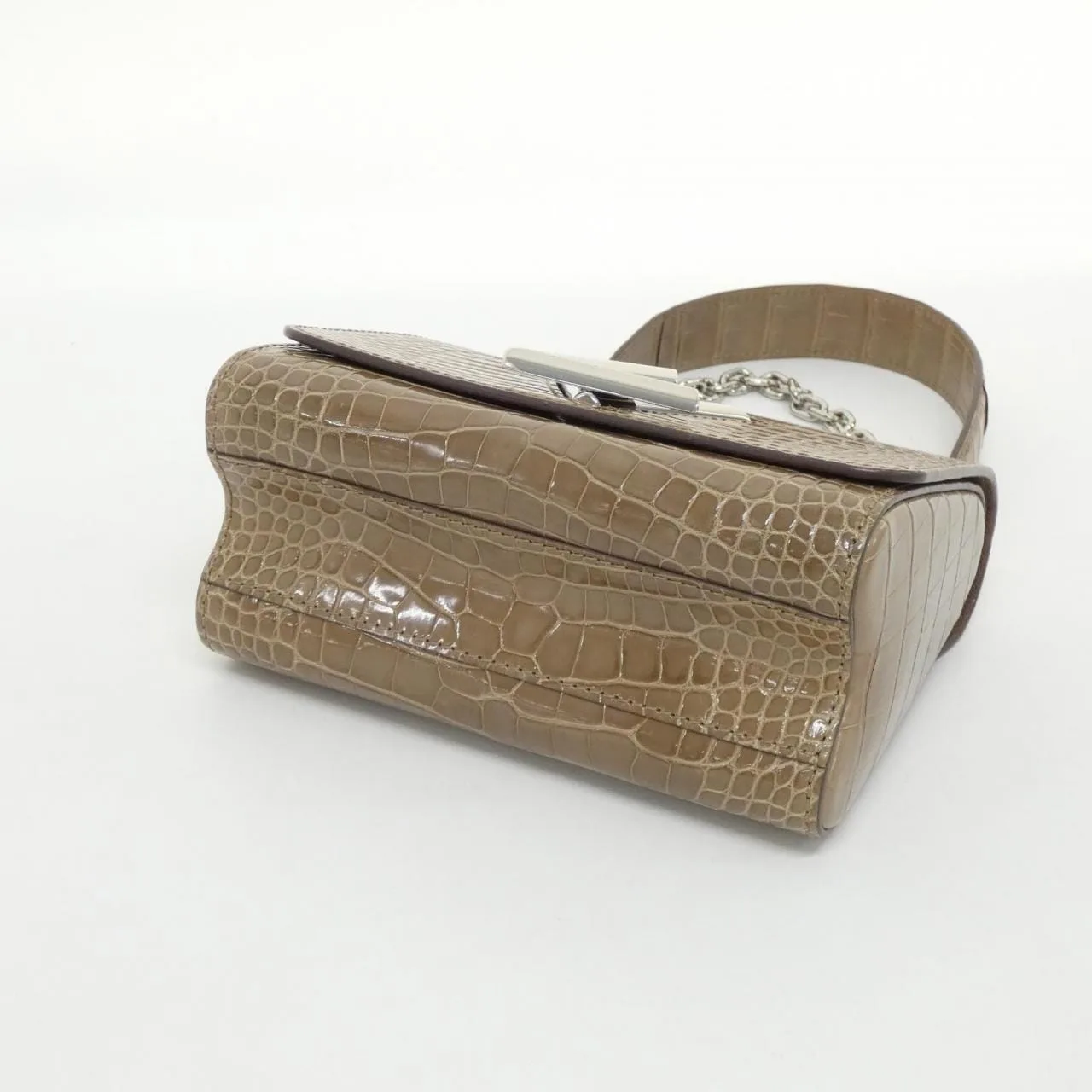 LOUIS VUITTON Twist Shoulder Leather Beige Leather Rank A - Thumbnail 3