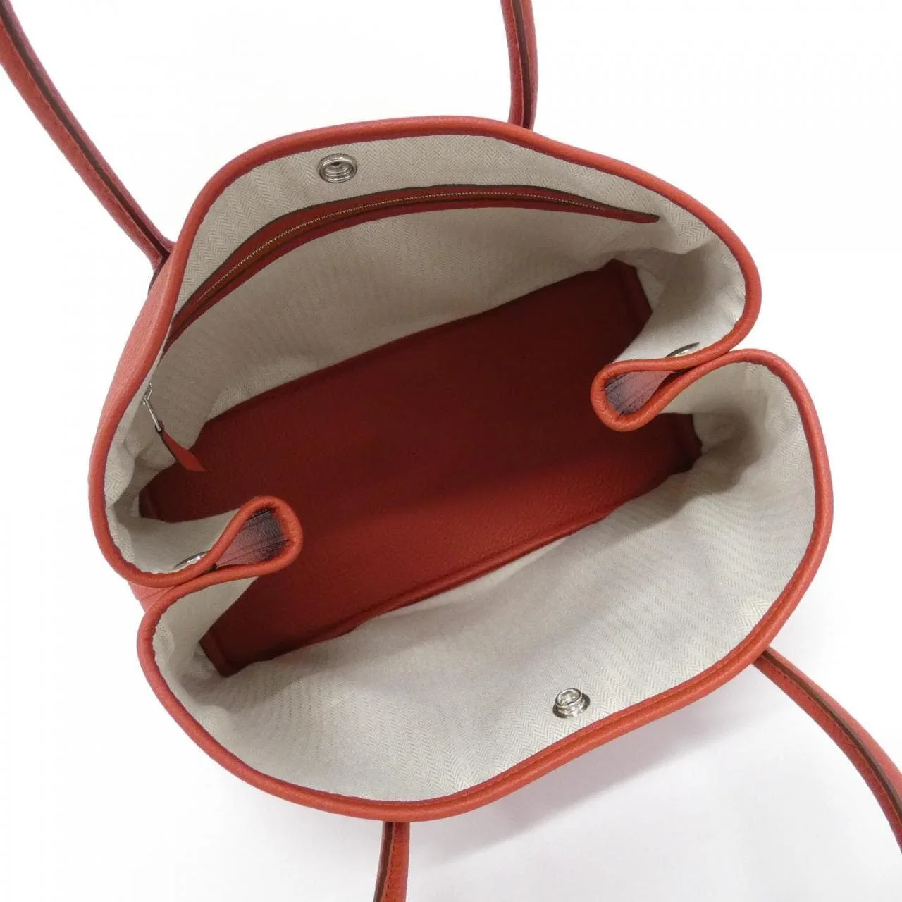 HERMES Garden Party 064423CK 托特包 Rouge 中古品A - 縮圖 6
