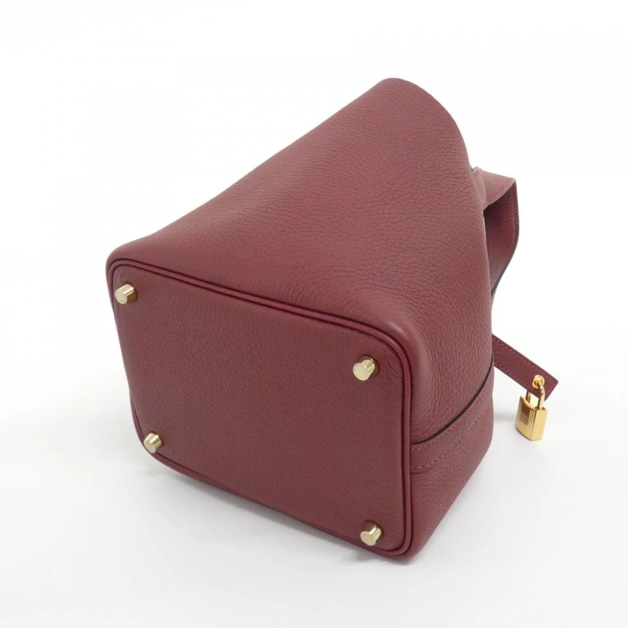 HERMES Picotin 056289CC Handbag Clemence Rouge Clemence 皮 中古品A - 縮圖 2