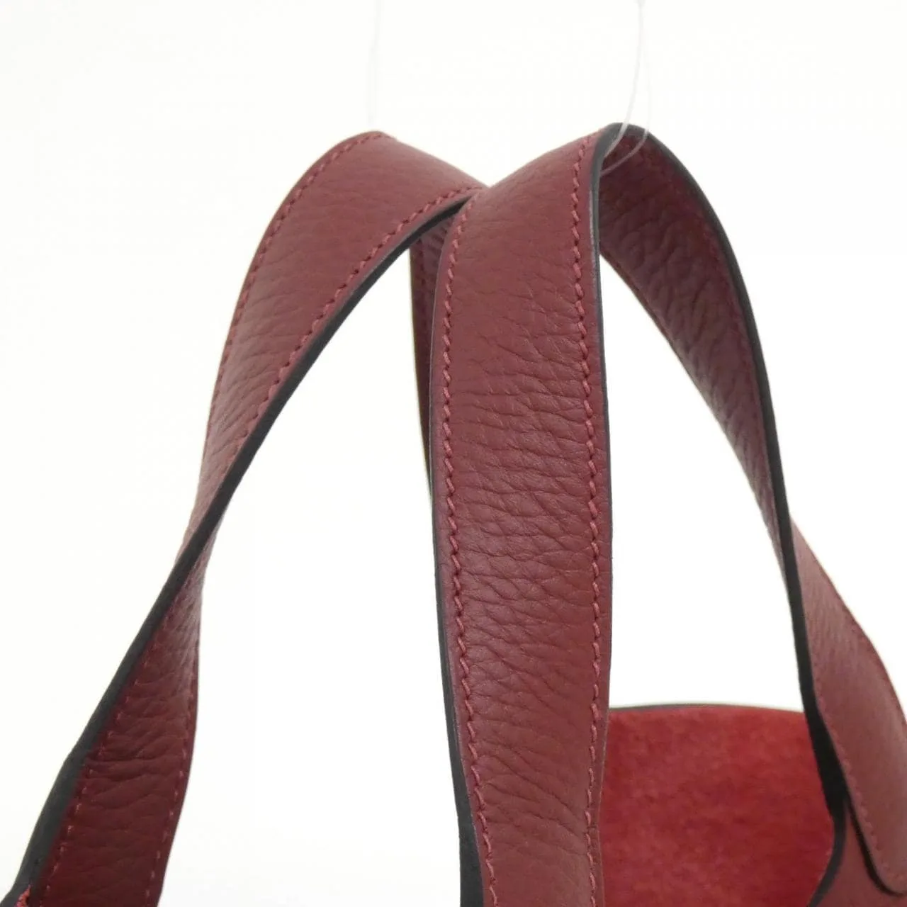 HERMES Picotin 056289CC Handbag Clemence Rouge Clemence 皮 中古品A - 縮圖 4