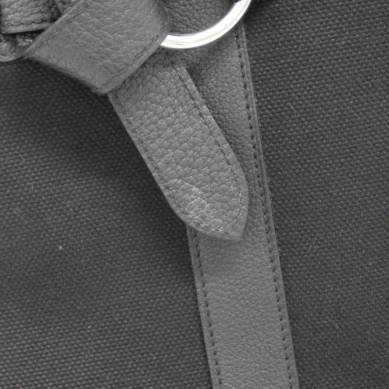 HERMES 049208CK Handbag Canvas Black Canvas Rank A - Thumbnail 6
