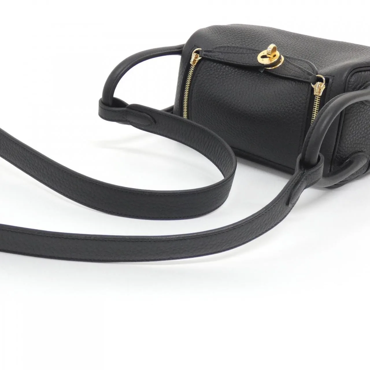 HERMES Lindy 085956CC Shoulder Clemence 黑色 Clemence 皮 未使用品 - 縮圖 4