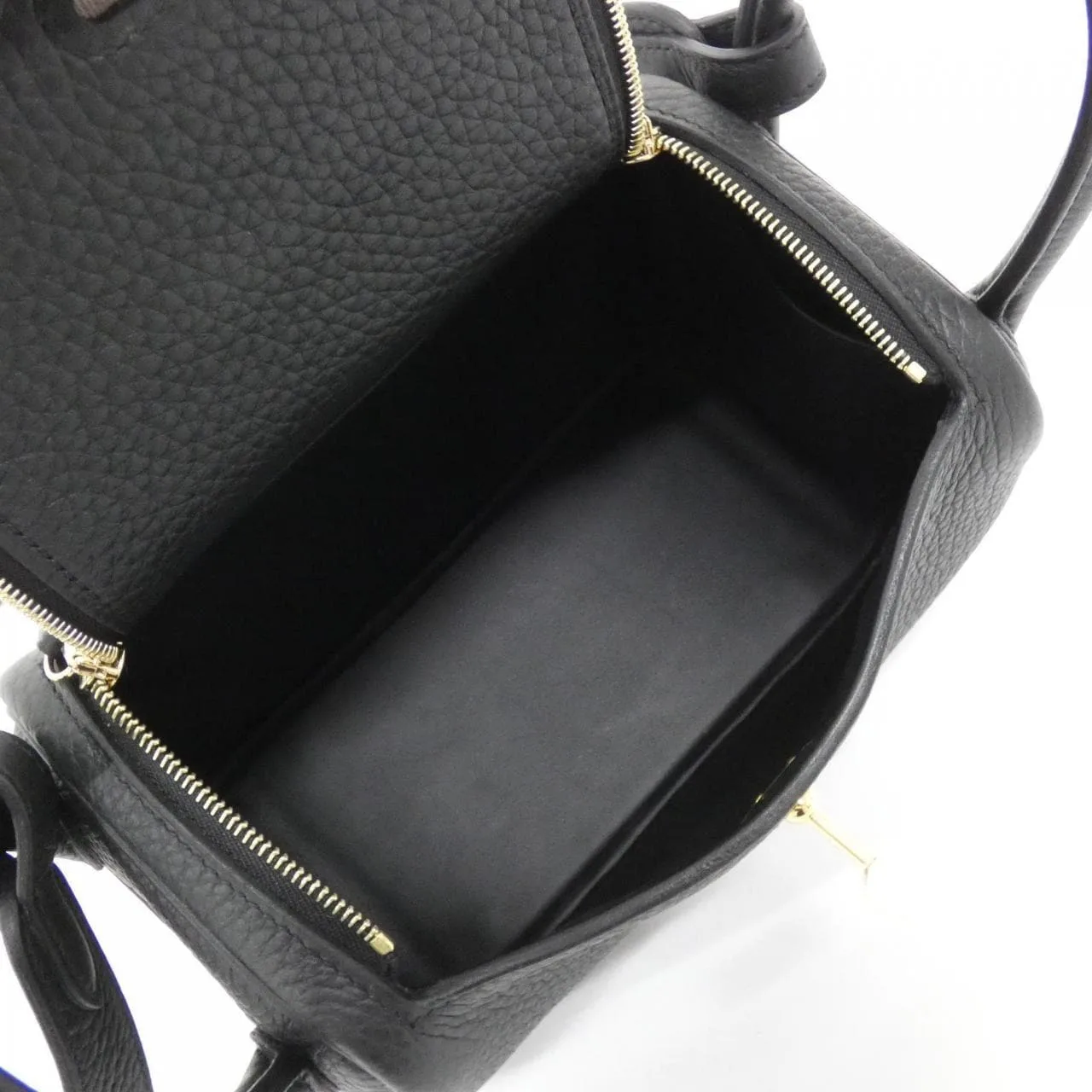 HERMES Lindy 085956CC Shoulder Clemence 黑色 Clemence 皮 未使用品 - 縮圖 5