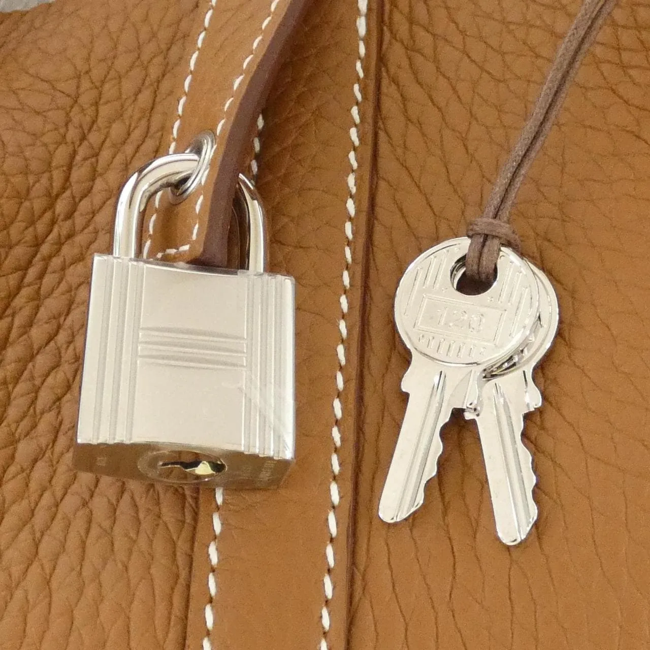 HERMES Picotin 056289CK Handbag Clemence 金色 Clemence 皮 中古品A - 縮圖 3