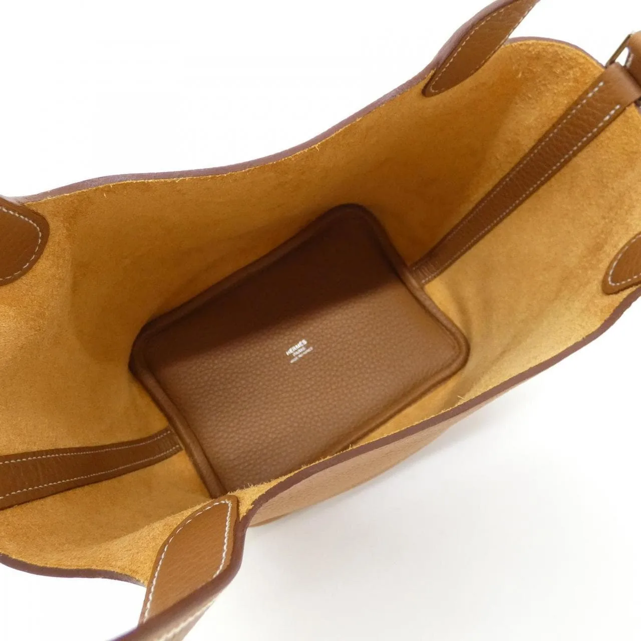 HERMES Picotin 056289CK Handbag Clemence 金色 Clemence 皮 中古品A - 縮圖 5