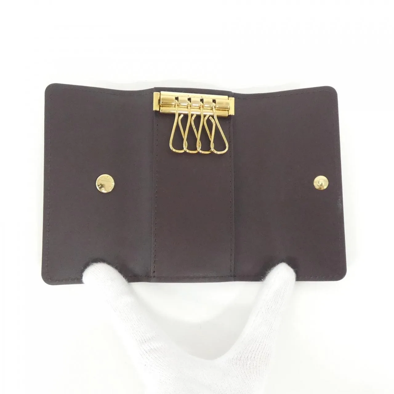 LOUIS VUITTON M91542 鎖匙包 Vernis 漆皮 Rouge Vernis 中古品A - 縮圖 4