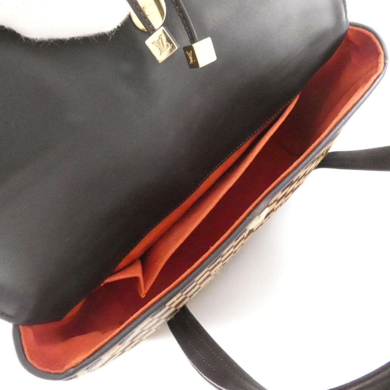 LOUIS VUITTON M92131 手提包 Damier 黑色 Damier 中古品B - 縮圖 8
