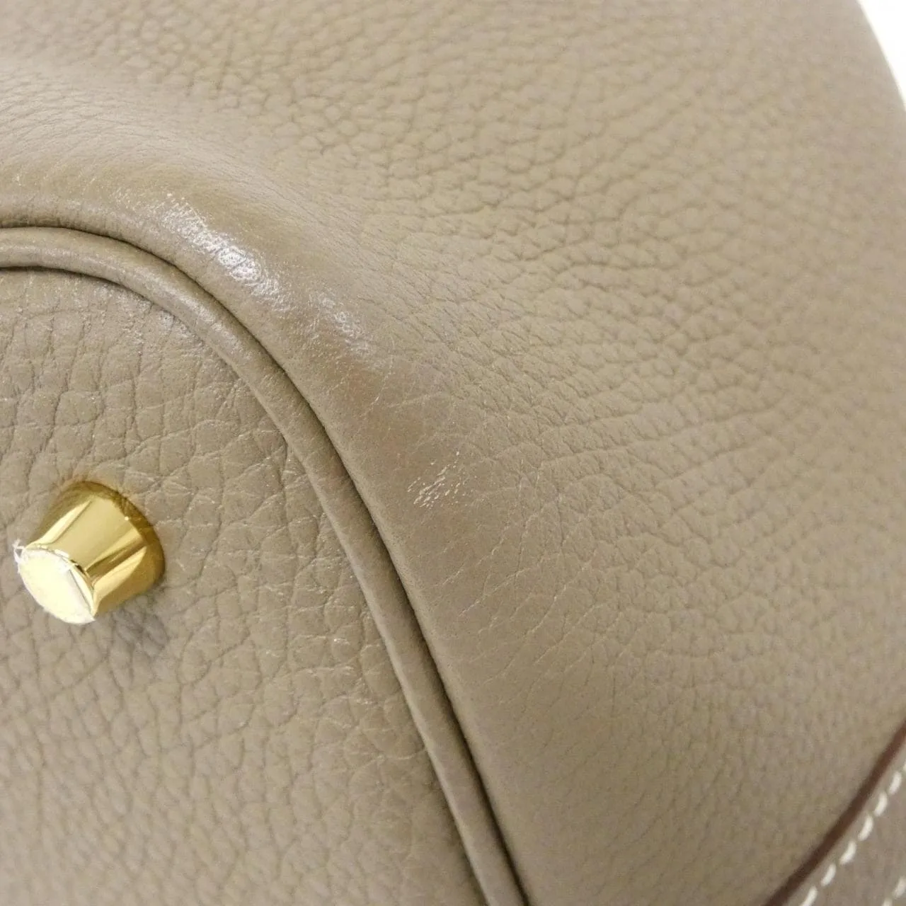 HERMES Picotin 060991CC Handbag Clemence Etoupe Clemence 皮 中古品A - 縮圖 2
