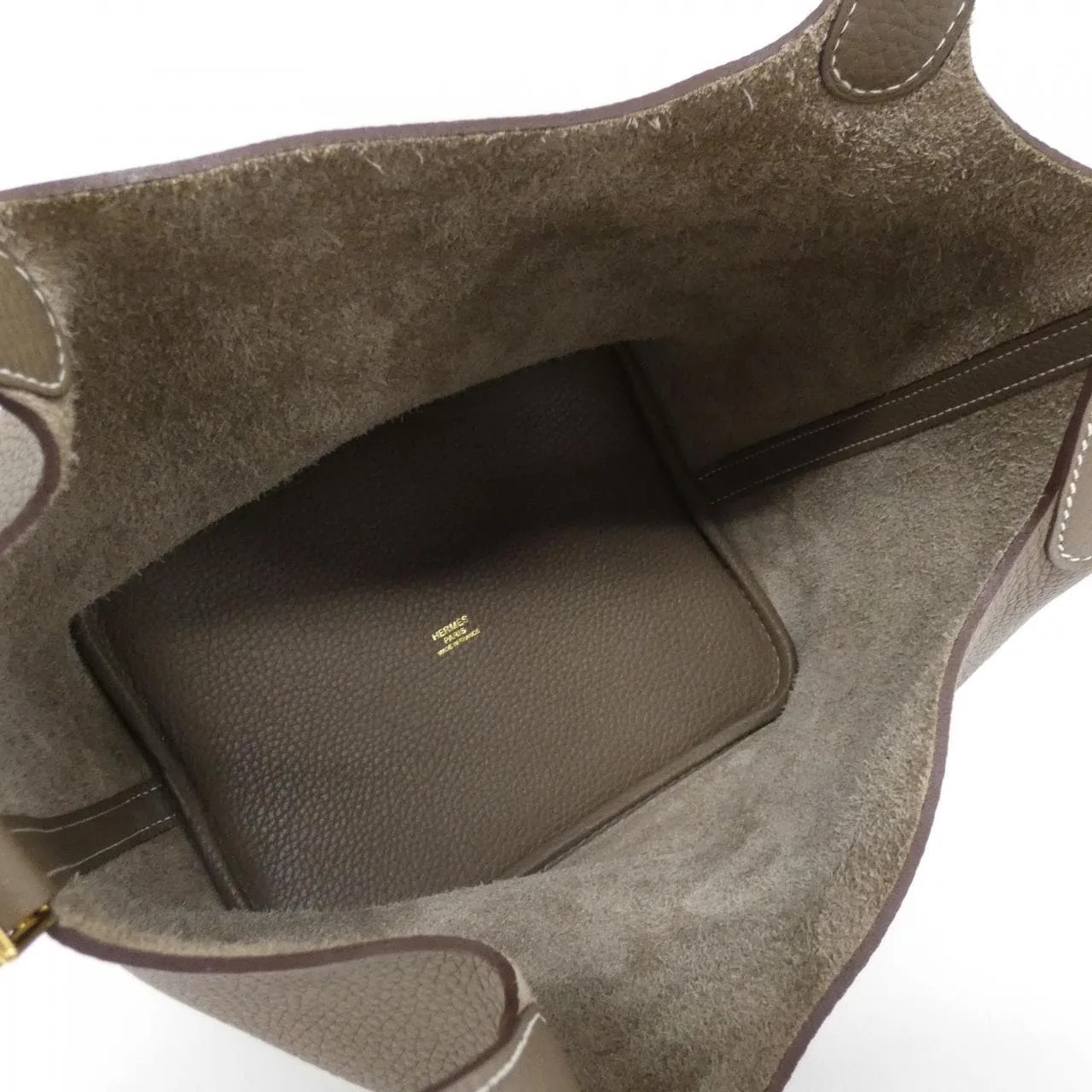 HERMES Picotin 060991CC Handbag Clemence Etoupe Clemence 皮 中古品A - 縮圖 6