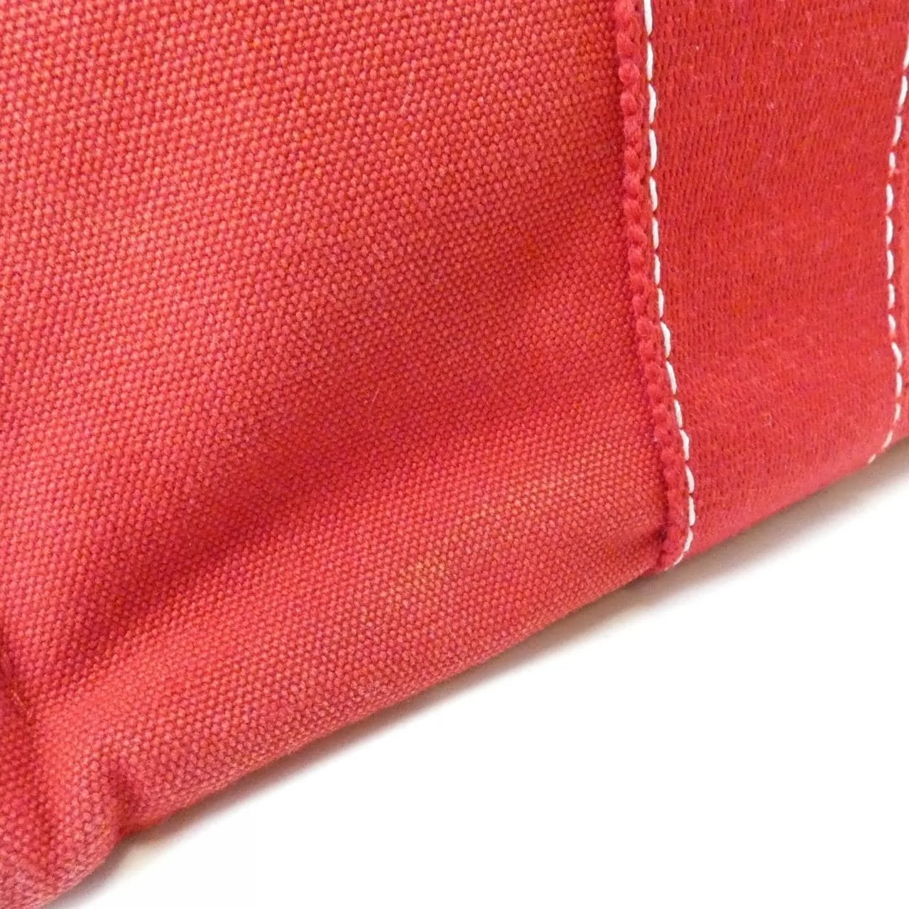 HERMES 101098M Handbag Canvas Rouge Canvas Rank B - Thumbnail 3