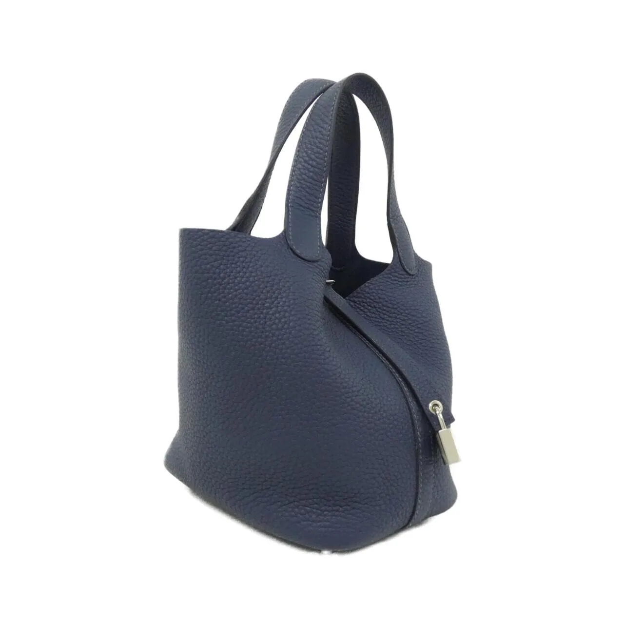 HERMES Picotin 056289CK Handbag Clemence Blue