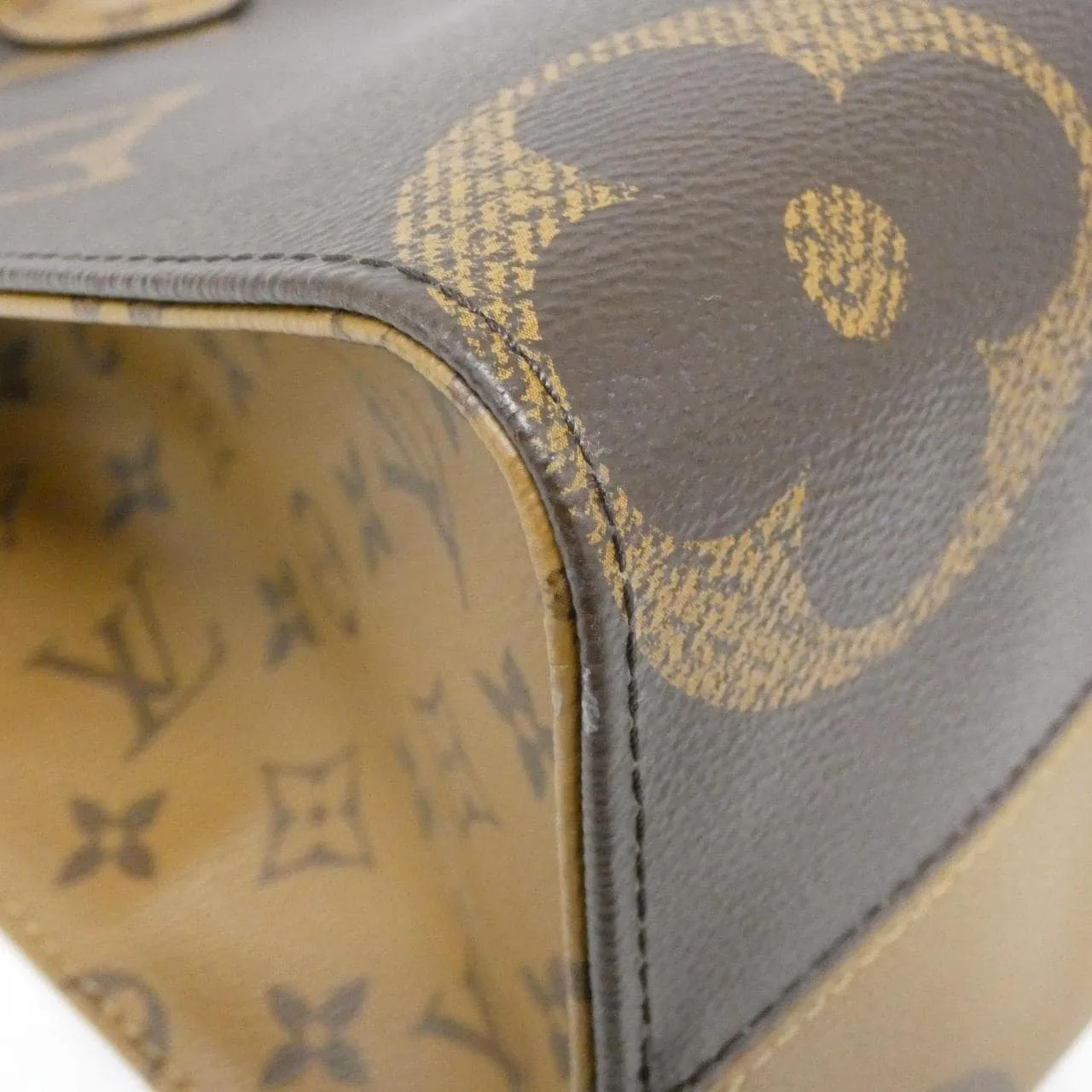 LOUIS VUITTON OnTheGo M45321 Handbag Monogram 黑色 Monogram 中古品A - 縮圖 3