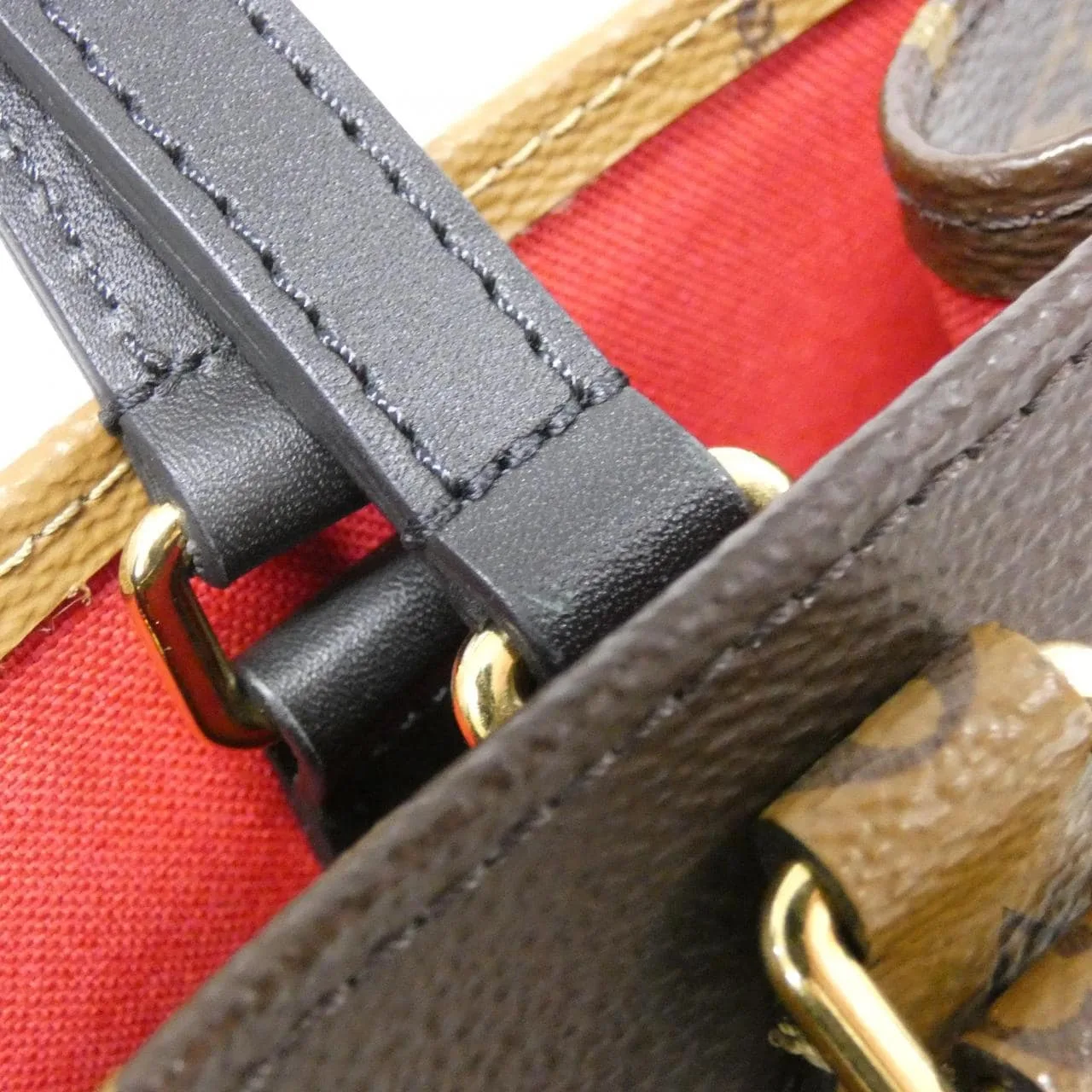 LOUIS VUITTON OnTheGo M45321 Handbag Monogram 黑色 Monogram 中古品A - 縮圖 4