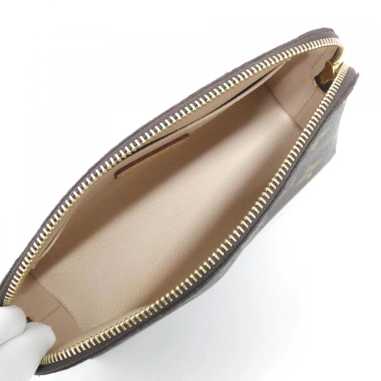 LOUIS VUITTON Pochette M47515 Pouch Monogram 黑色 Monogram 中古品A - 縮圖 5