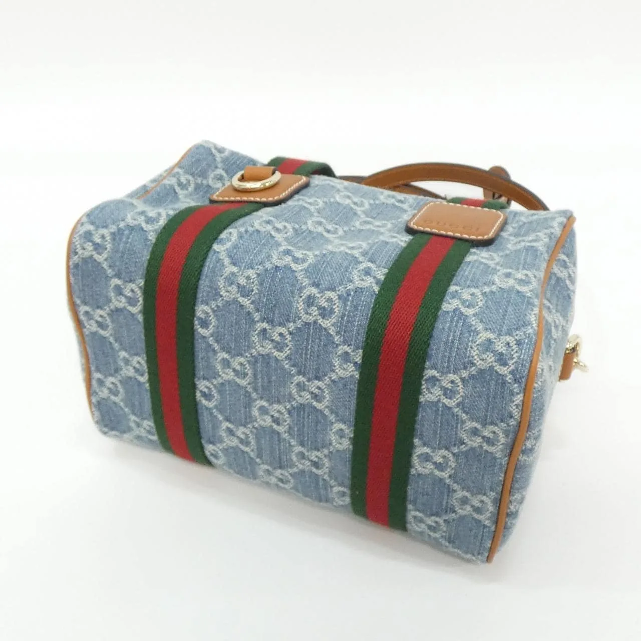 GUCCI 859975 FAFTZ 波士頓包 牛仔布 3