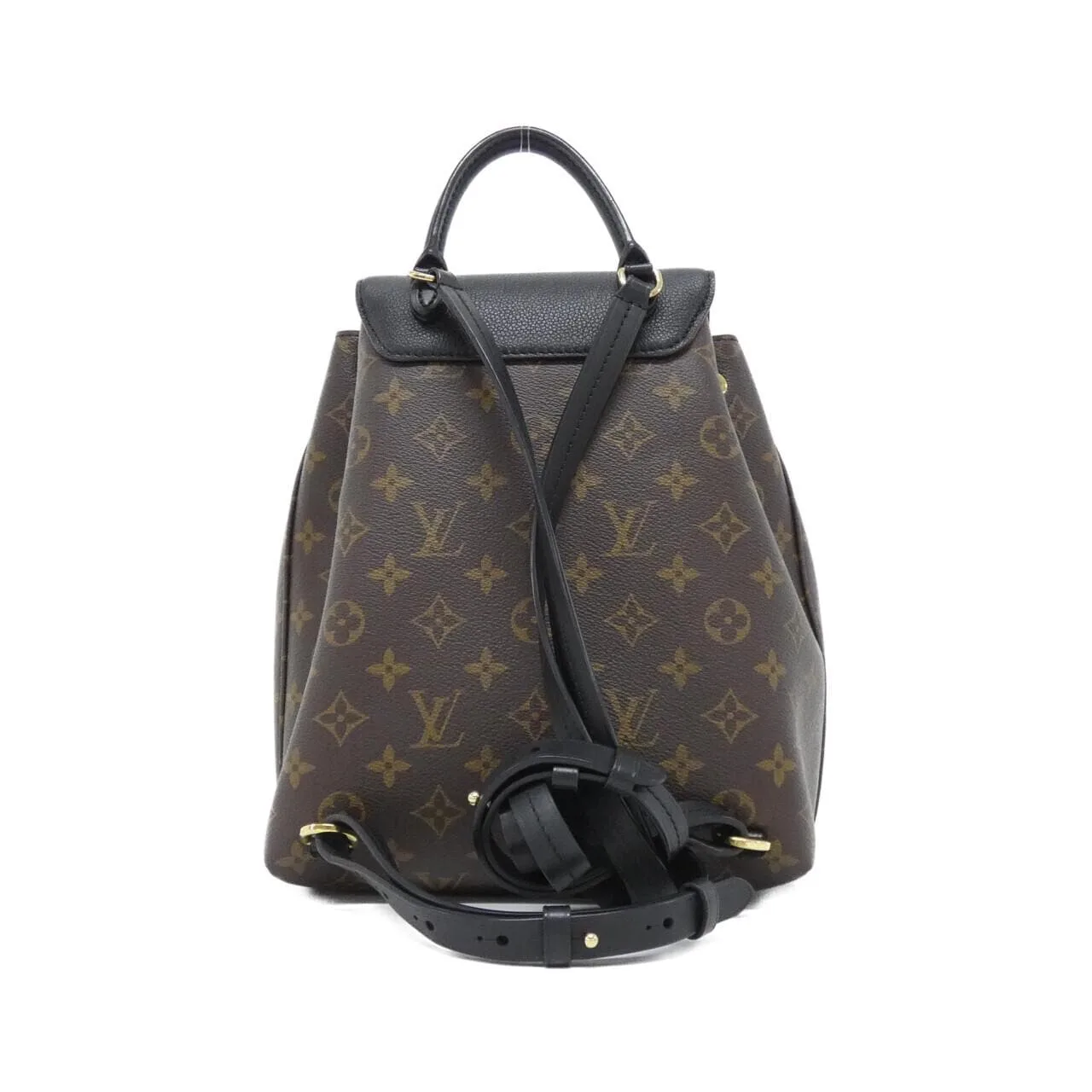 LOUIS VUITTON Montsouris M45515 Backpack Monogram 黑色 Monogram 中古品A - 縮圖 2