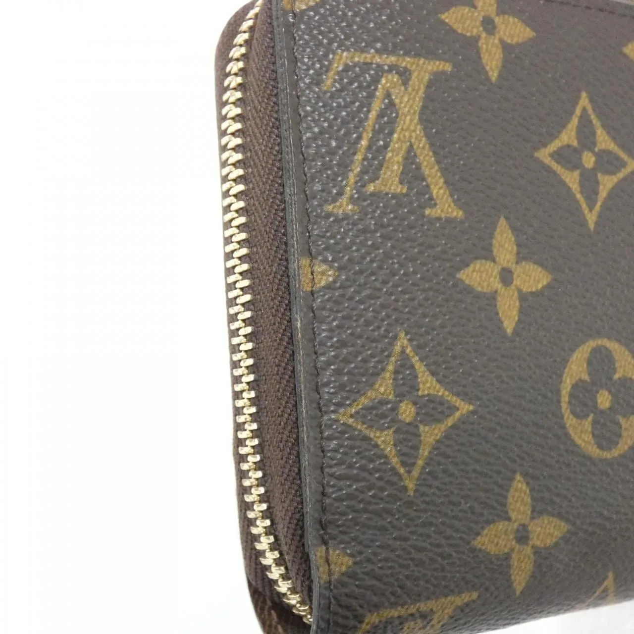 LOUIS VUITTON M60017 Wallet Monogram 黑色 Monogram 中古品A - 縮圖 4